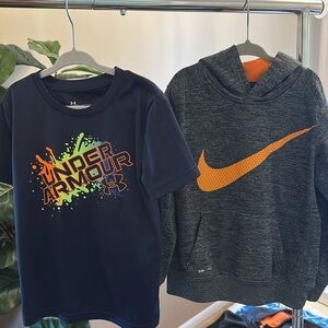 Boys Nike dry fit hoodie and tee set
